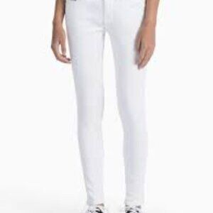 Calvin Klein Jeans White CKJ011 Stretch Cotton Spandex Skinny Jeans Sz 28 x 30